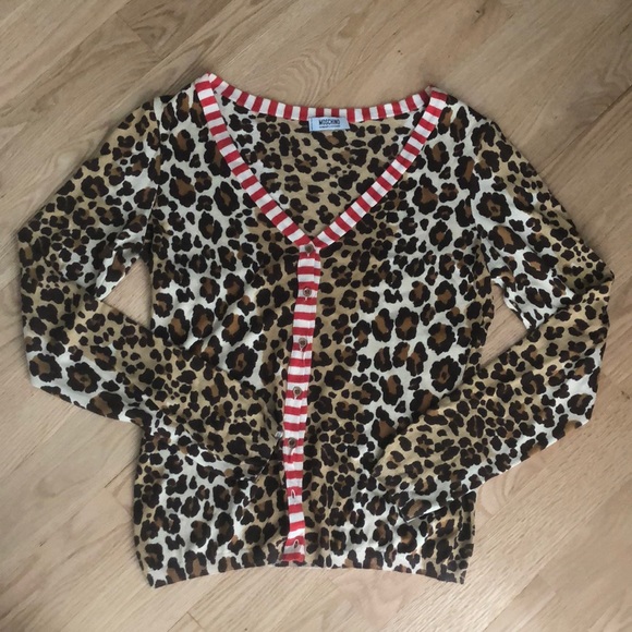 MOSCHINO LEOPARD CARDIGAN - Picture 1 of 10